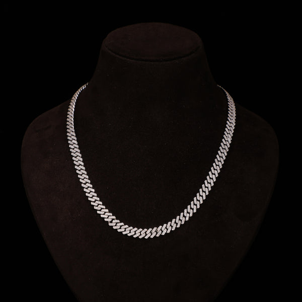 Iced Cuban Link Chain – Diamond Tennis Style Necklace