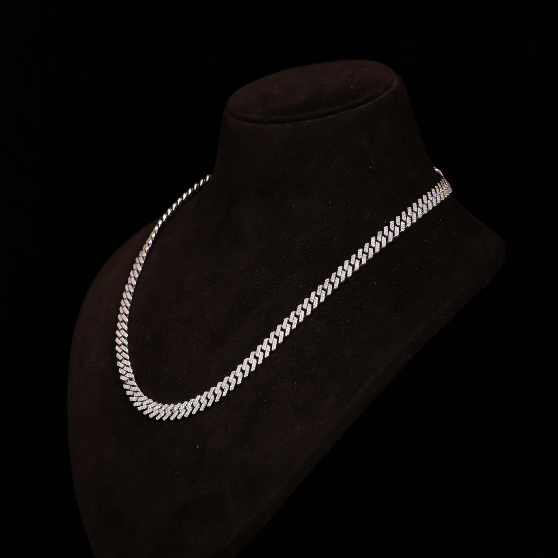 Iced Cuban Link Chain – Diamond Tennis Style Necklace