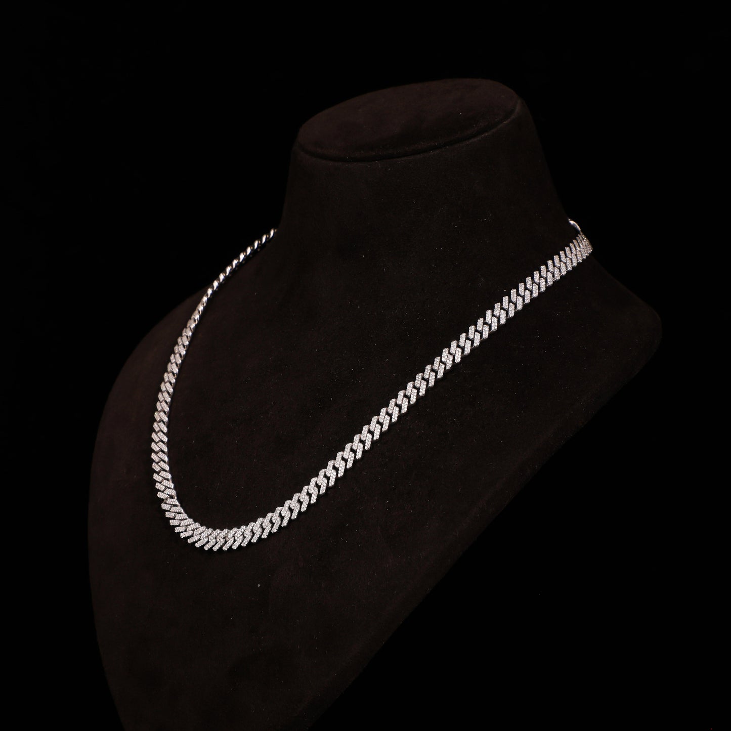Iced Cuban Link Chain – Diamond Tennis Style Necklace