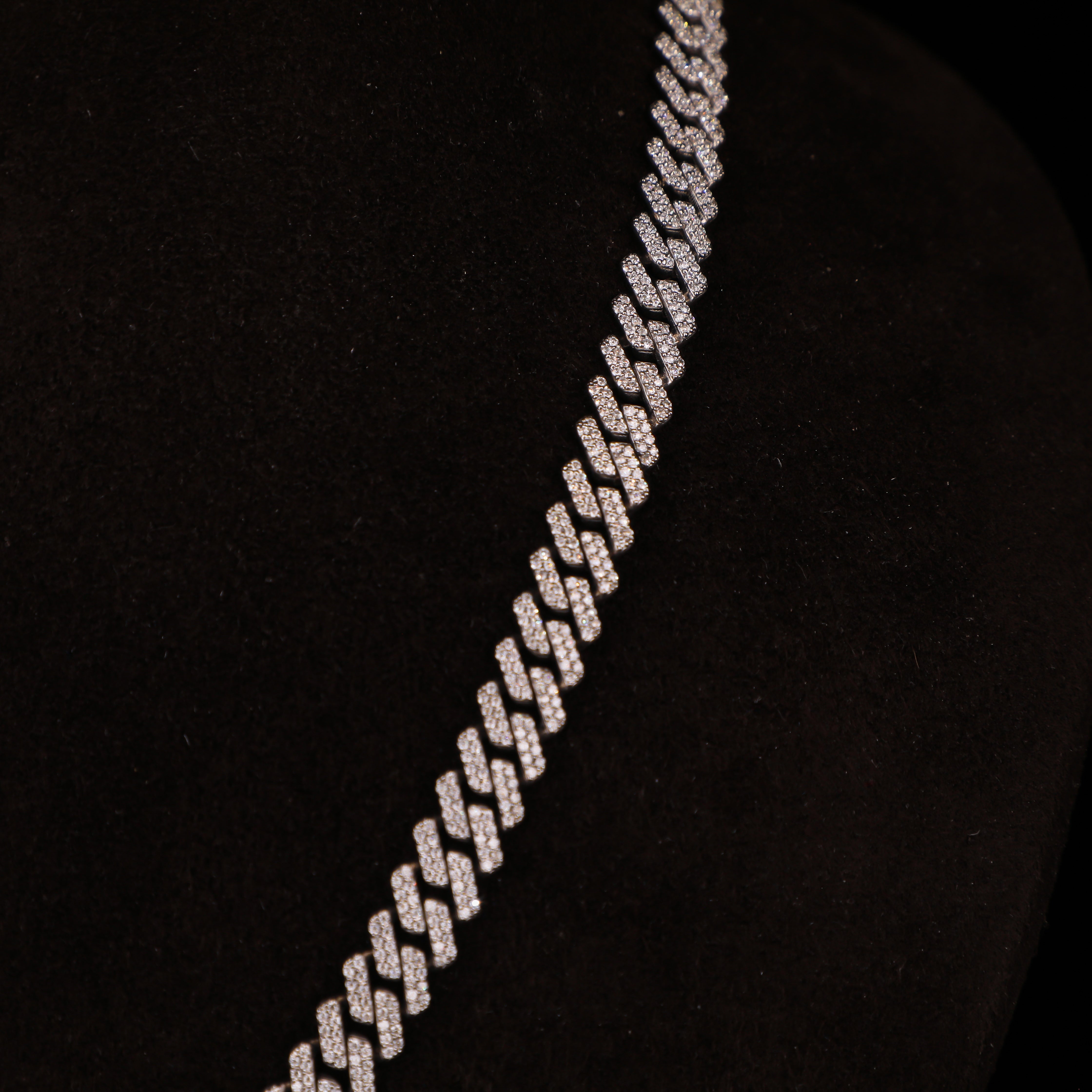 Iced Cuban Link Chain – Diamond Tennis Style Necklace