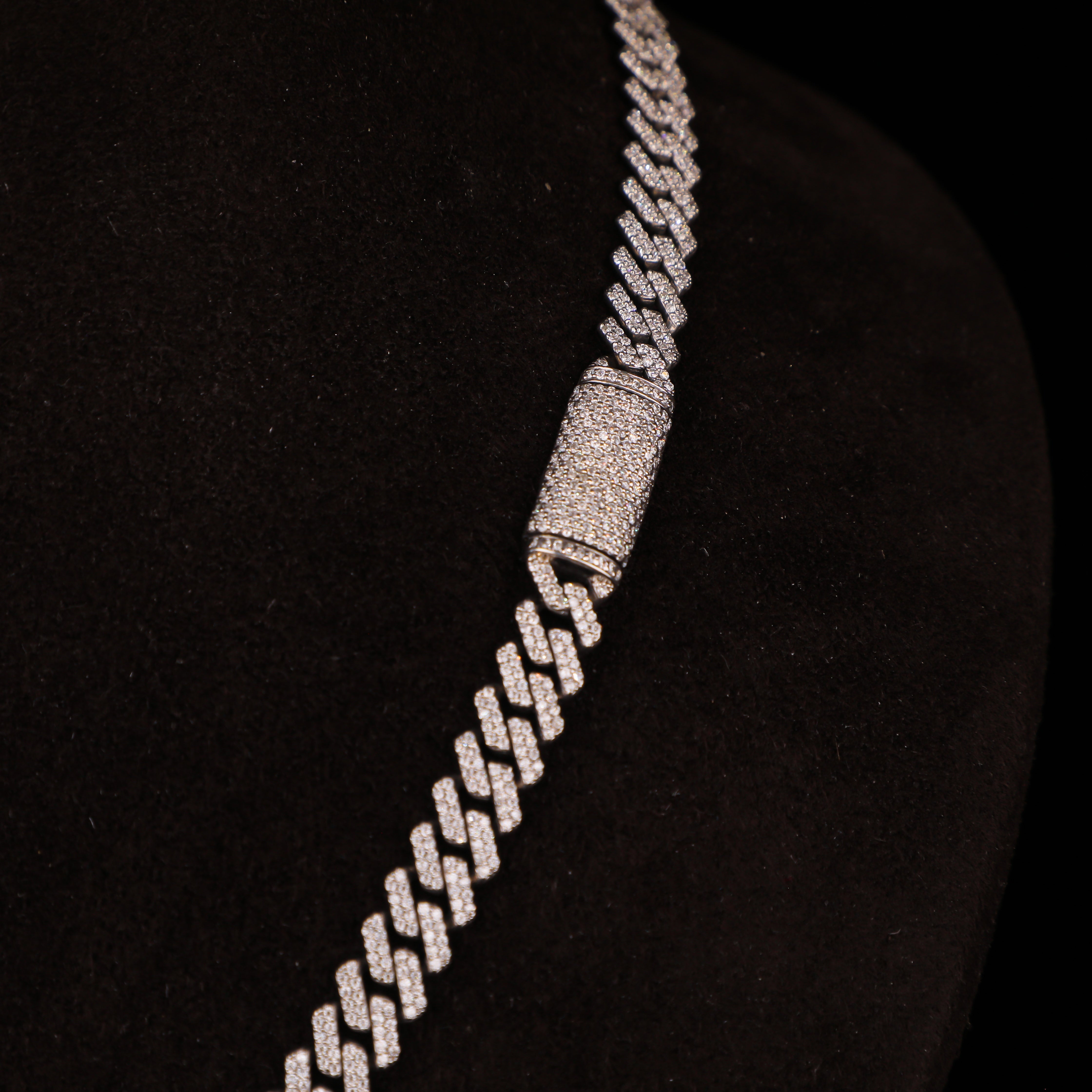 Iced Cuban Link Chain – Diamond Tennis Style Necklace