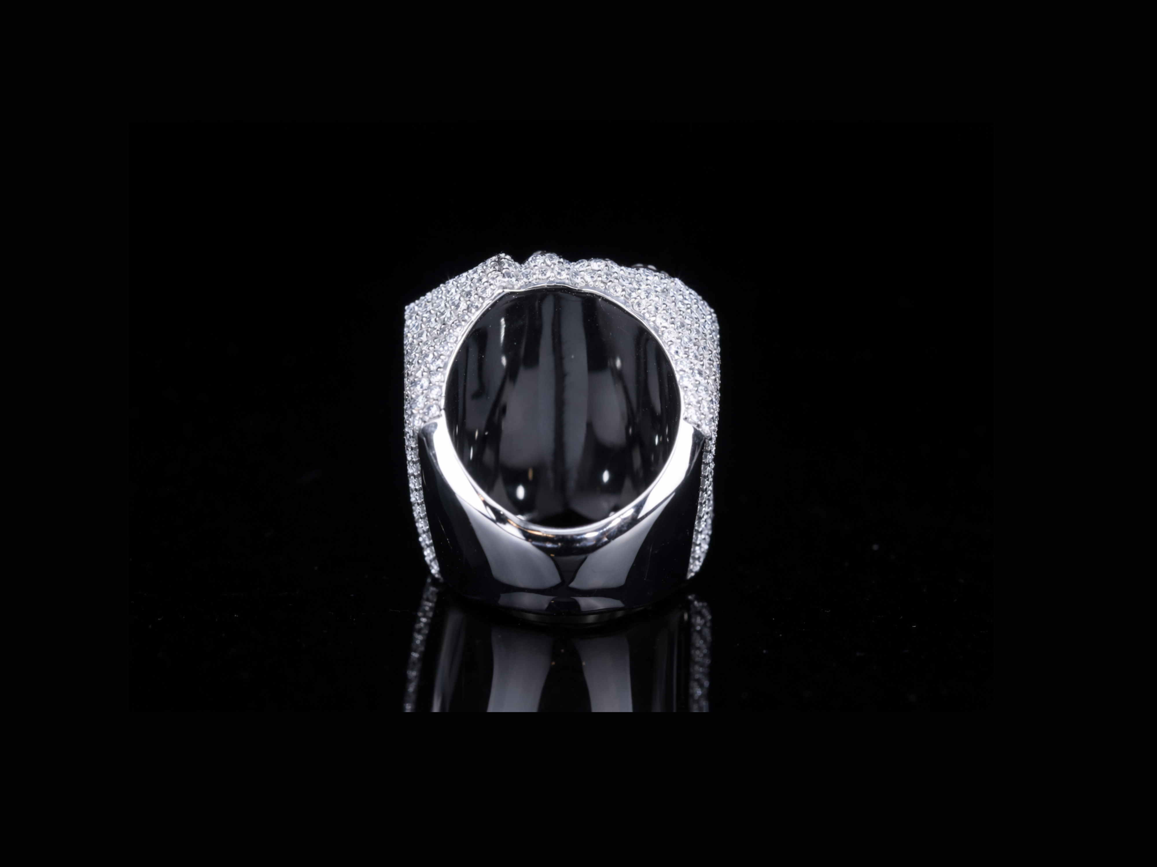 Luxury Statement Diamond Ring with Geometric Design | 18KT, 14KT, 10KT Gold & Silver Available