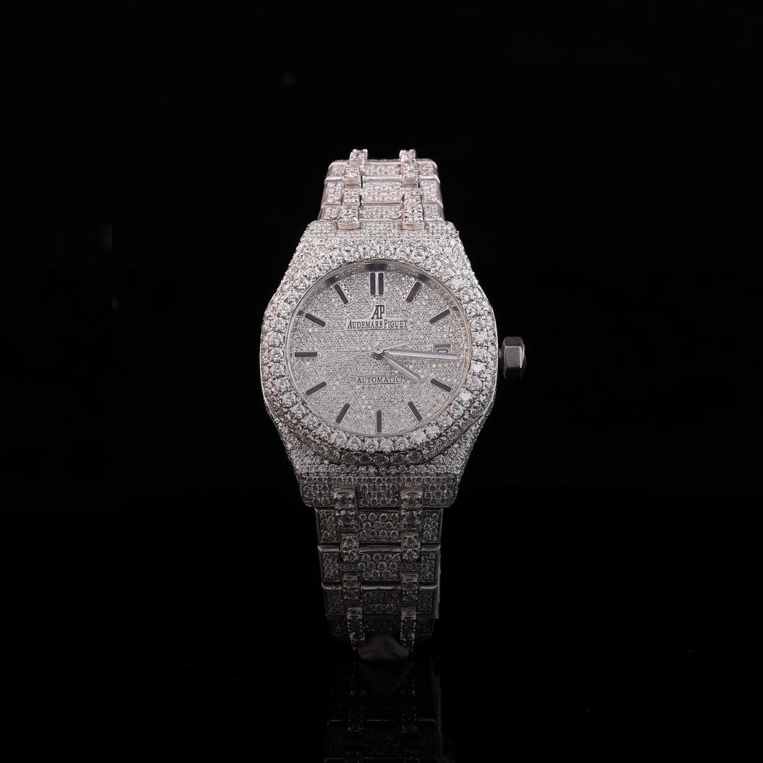 Iced Out Silver Diamond Watch – 10K, 14K, 18K Gold & Premium Silver