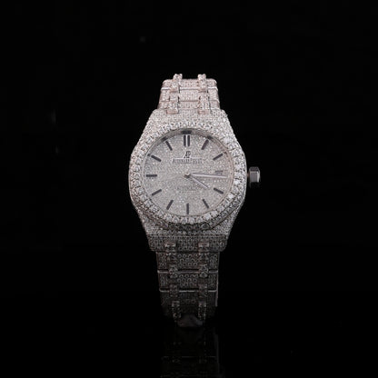 Iced Out Silver Diamond Watch – 10K, 14K, 18K Gold & Premium Silver