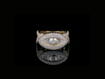 Luxury Evil Eye Diamond Ring | Designer Gold & Silver Ring (18KT, 14KT, 10KT Available)