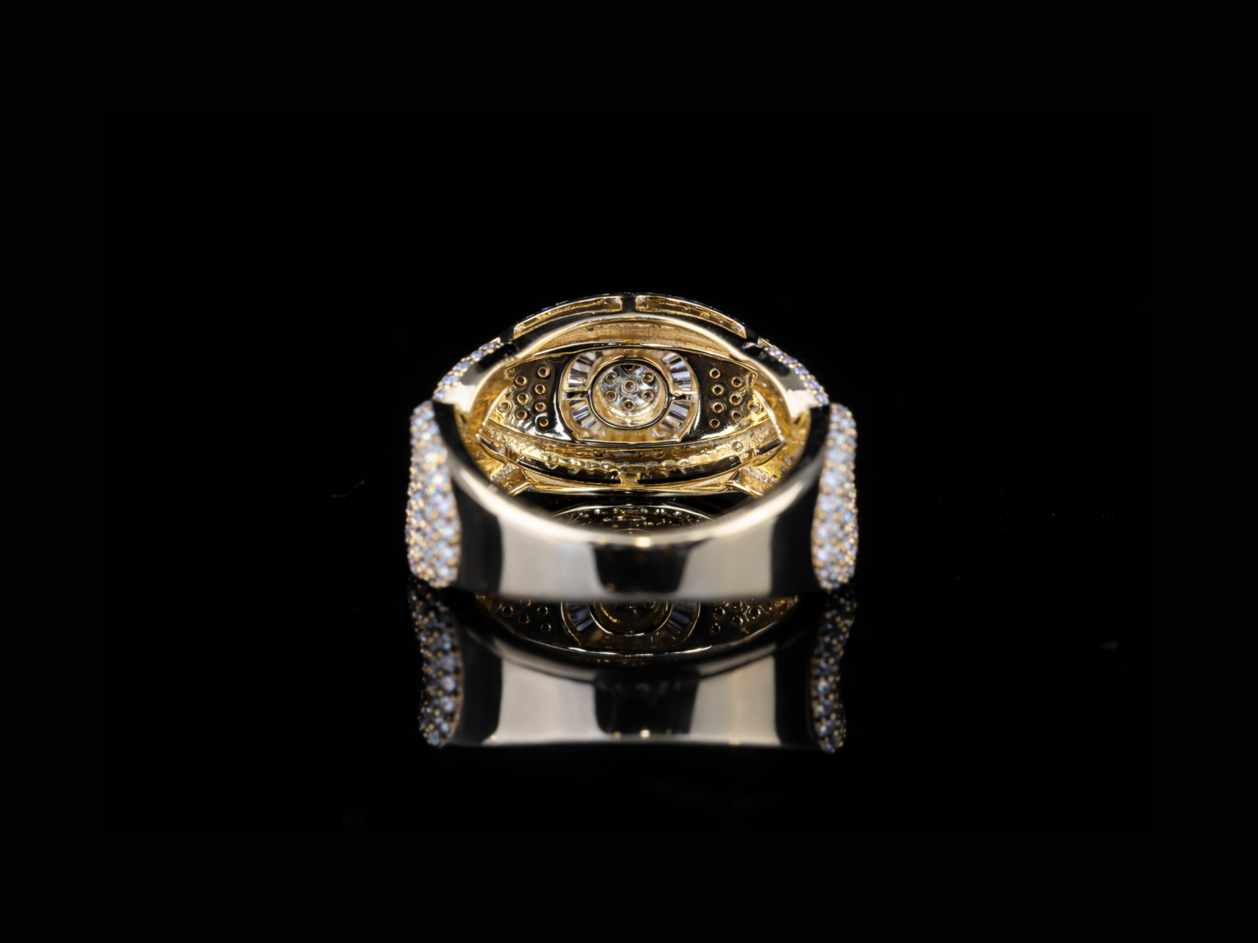 Luxury Evil Eye Diamond Ring | Designer Gold & Silver Ring (18KT, 14KT, 10KT Available)