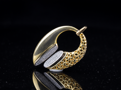 Luxury Diamond Crescent Pendant in Gold & Silver | 18K, 14K, 10K Designer Pendant
