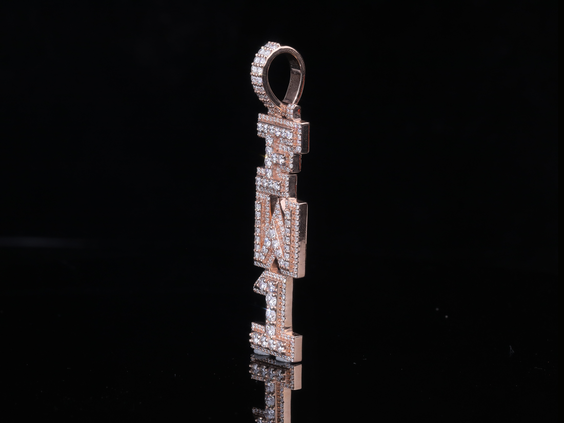 Diamond Initial Letter Pendant in Gold & Silver | 18K, 14K, 10K Custom Alphabet Pendant