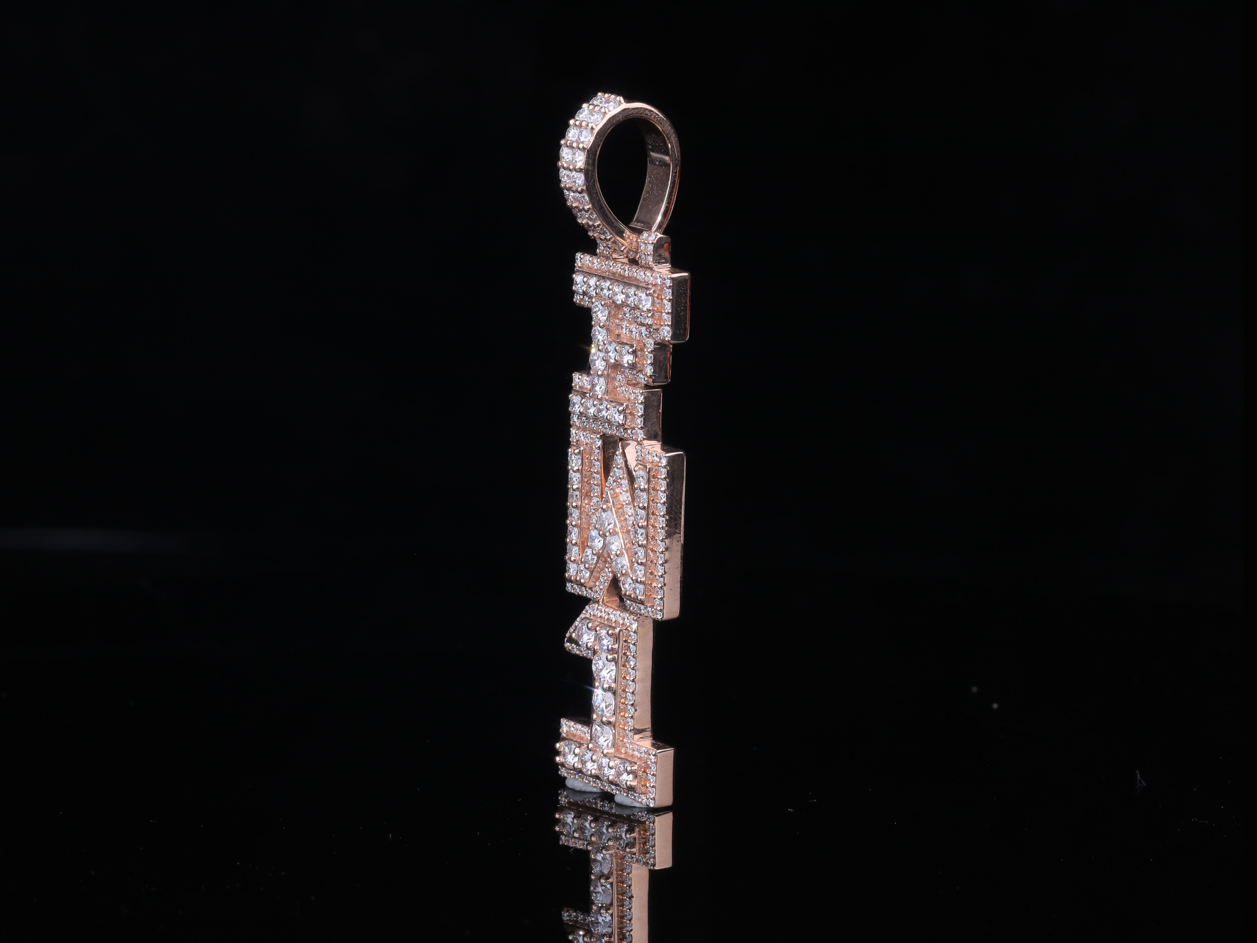 Diamond Initial Letter Pendant in Gold & Silver | 18K, 14K, 10K Custom Alphabet Pendant