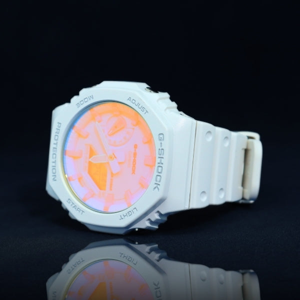 G-Shock  White Resin with Aqua Dial