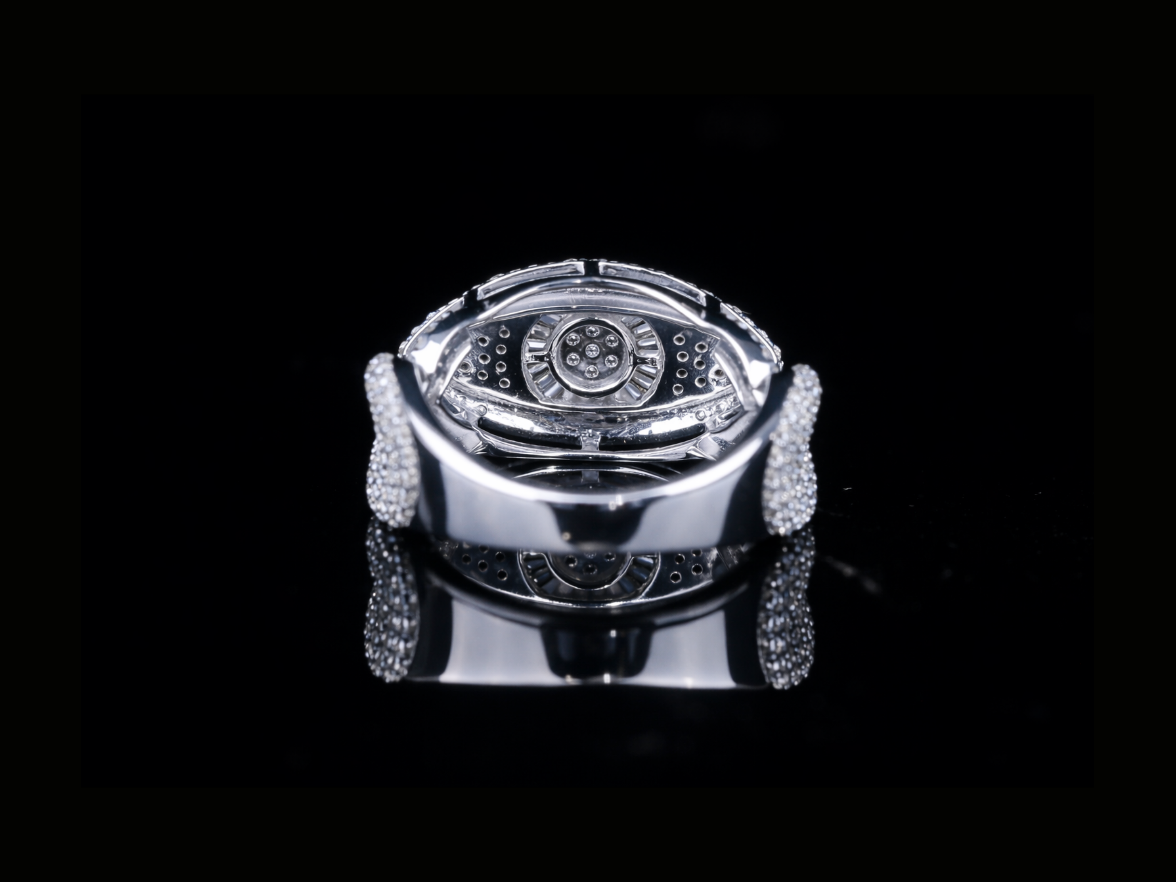 Luxury Diamond Evil Eye Ring | Designer Gold & Silver Ring (18KT, 14KT, 10KT Available)