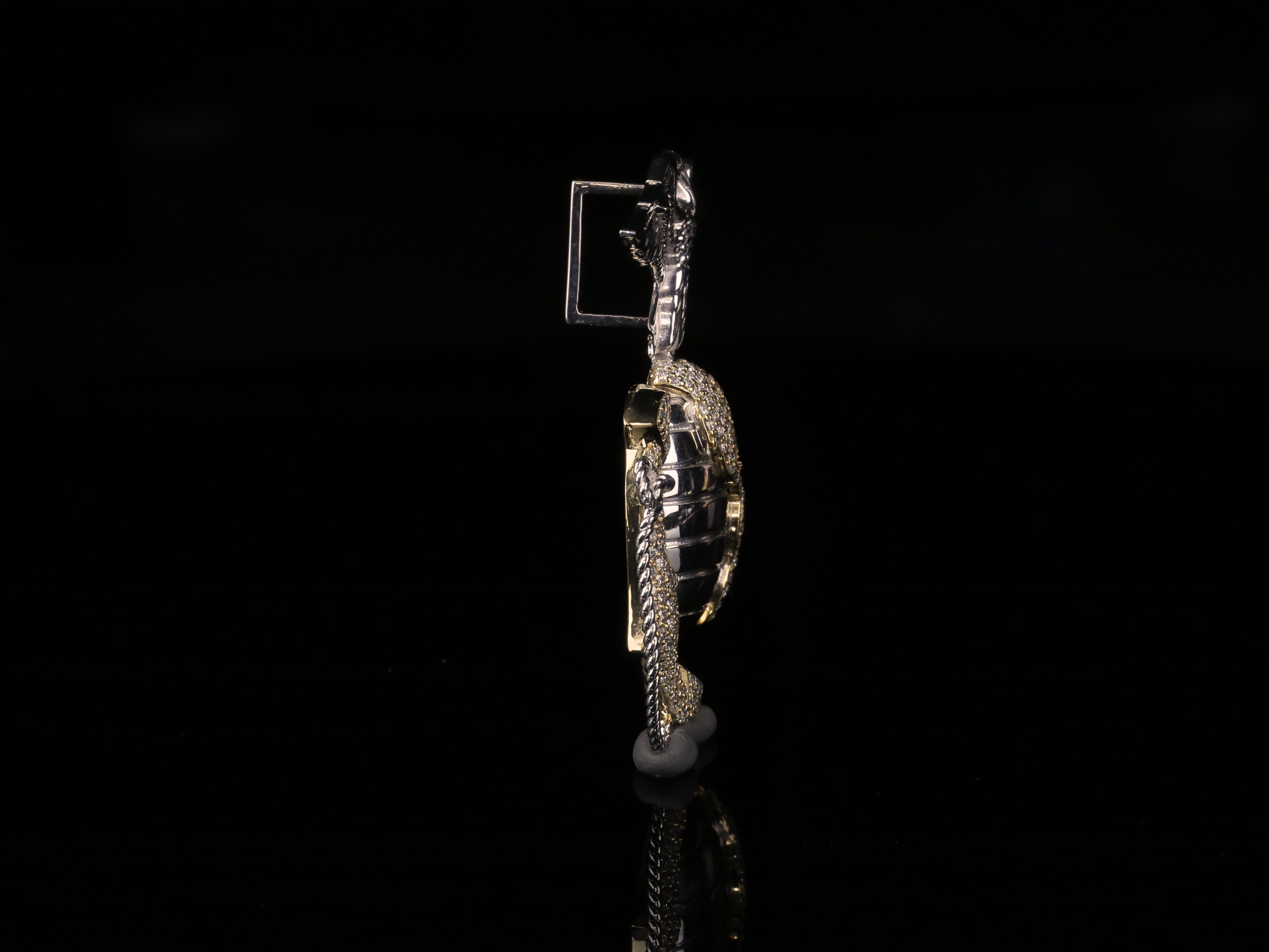 Luxury Eagle Globe Anchor Diamond Pendant | 18K, 14K, 10K Gold & Silver