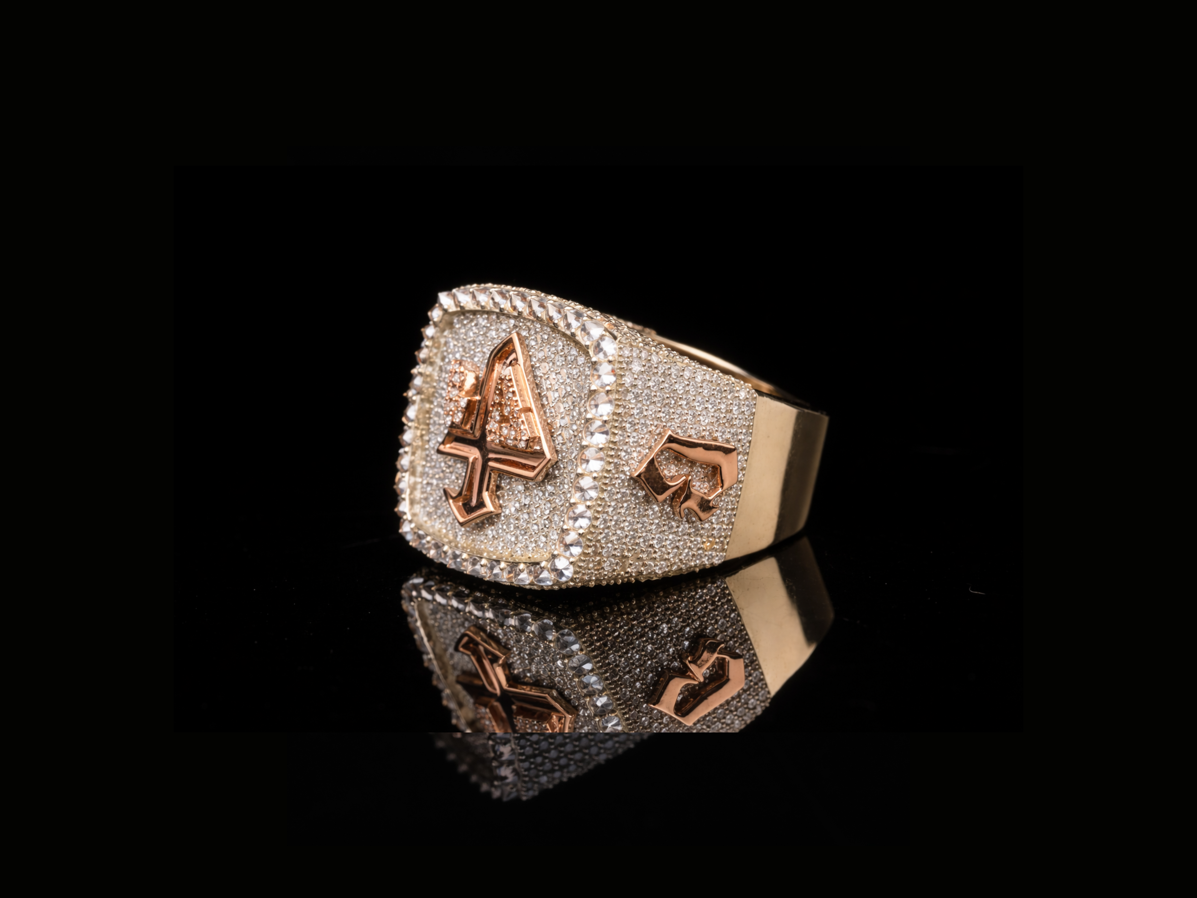 Luxury Diamond Symbol Ring | Designer Gold & Silver Statement Ring (18KT, 14KT, 10KT Available)