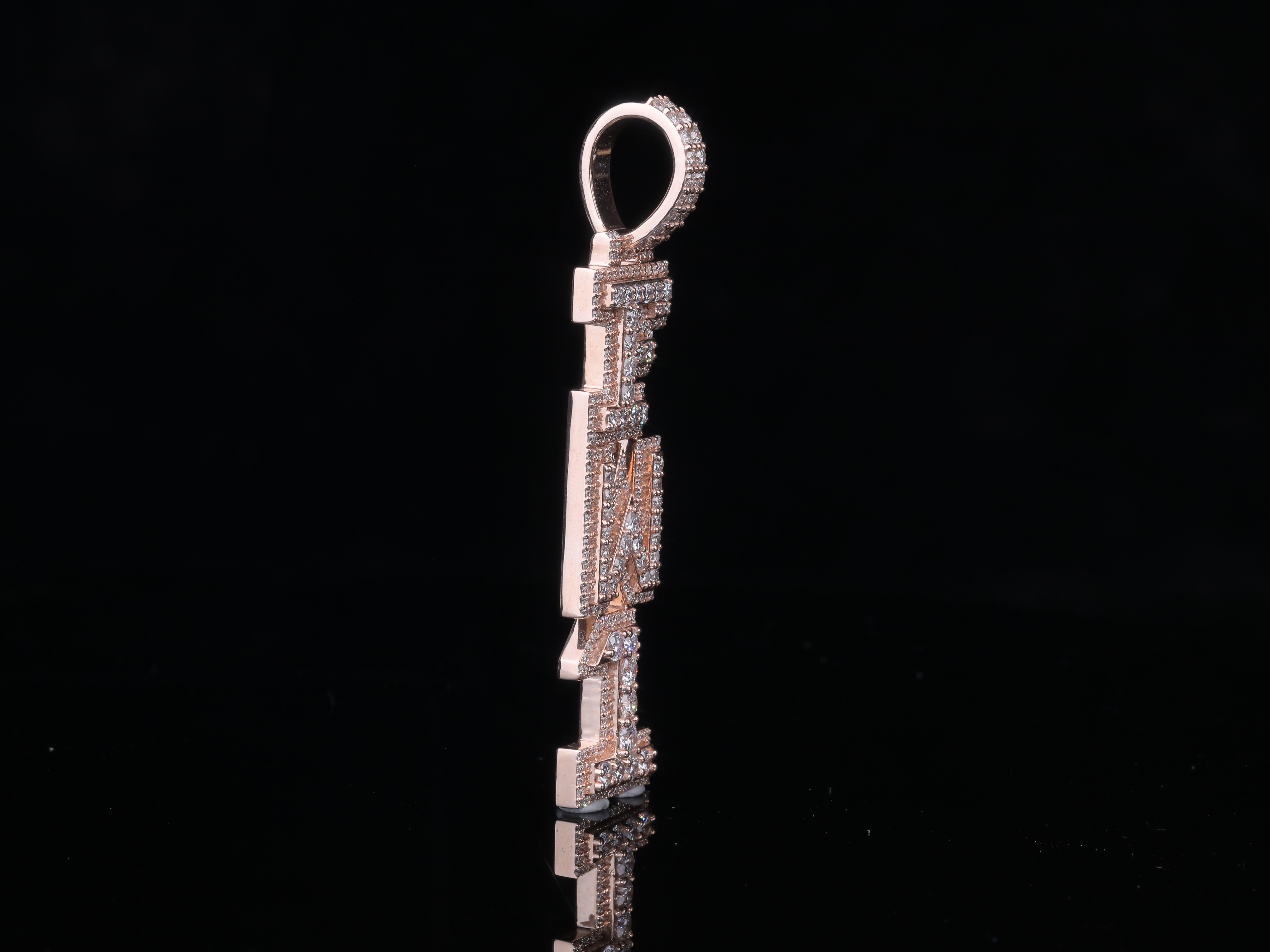 Diamond Initial Letter Pendant in Gold & Silver | 18K, 14K, 10K Custom Alphabet Pendant