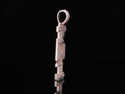 Diamond Initial Letter Pendant in Gold & Silver | 18K, 14K, 10K Custom Alphabet Pendant