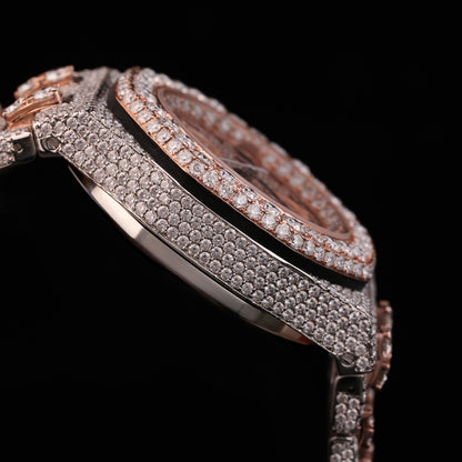 diamond bezel chronograph watch premium design