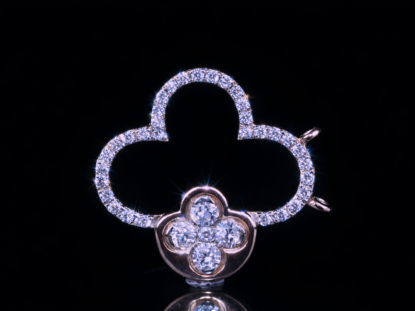 Luxury Diamond Clover Pendant Necklace | 18K, 14K, 10K Gold & Silver Jewelry
