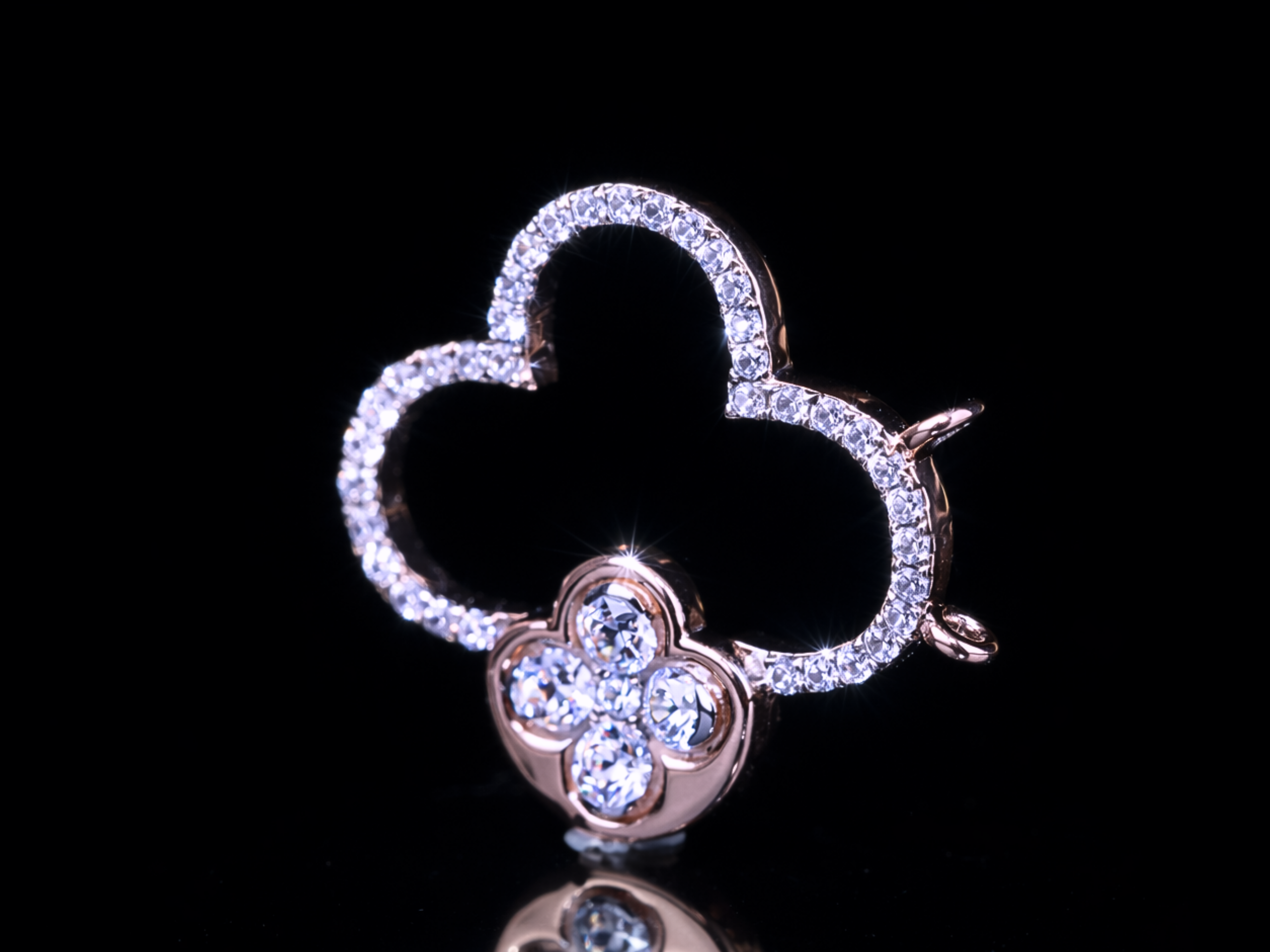 Luxury Diamond Clover Pendant Necklace | 18K, 14K, 10K Gold & Silver Jewelry
