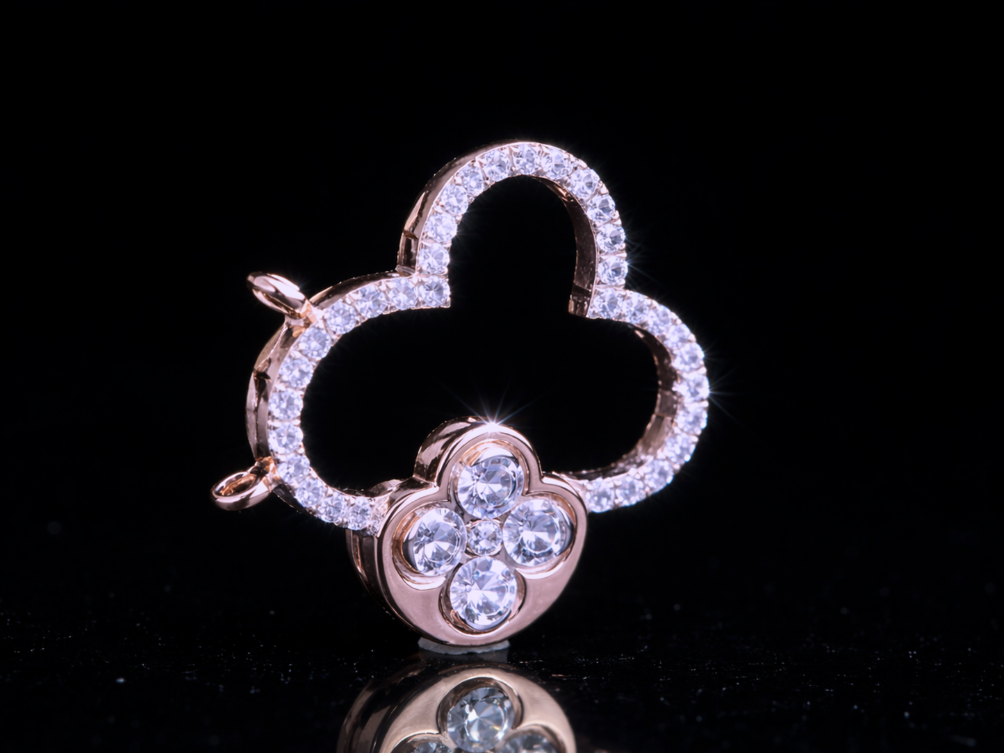 Luxury Diamond Clover Pendant Necklace | 18K, 14K, 10K Gold & Silver Jewelry