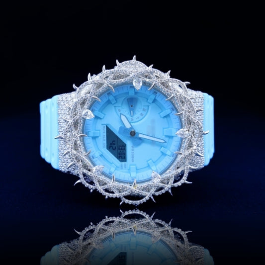 Moissanite G-shock customization Blue Frost watch (Copy)