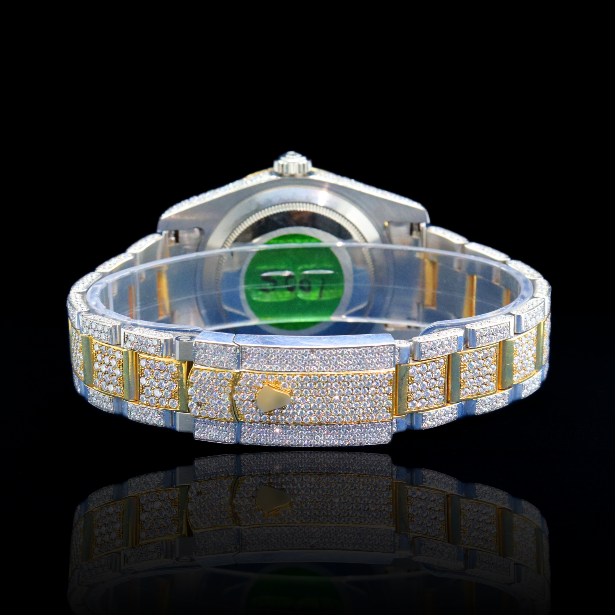 14K/18K Moissanite Cartier inspire Roman Numeral Bling Watch
