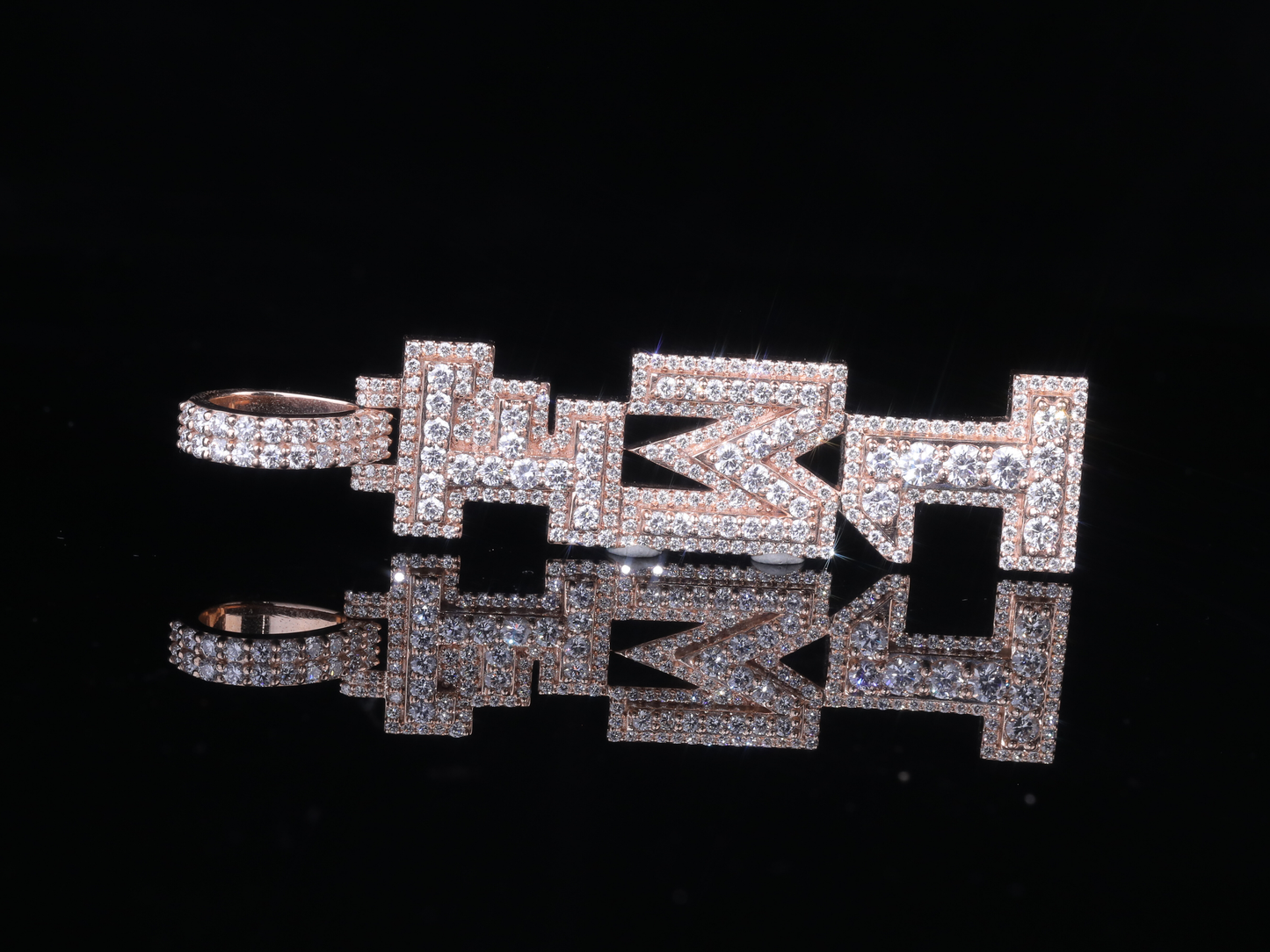 Diamond Initial Letter Pendant in Gold & Silver | 18K, 14K, 10K Custom Alphabet Pendant