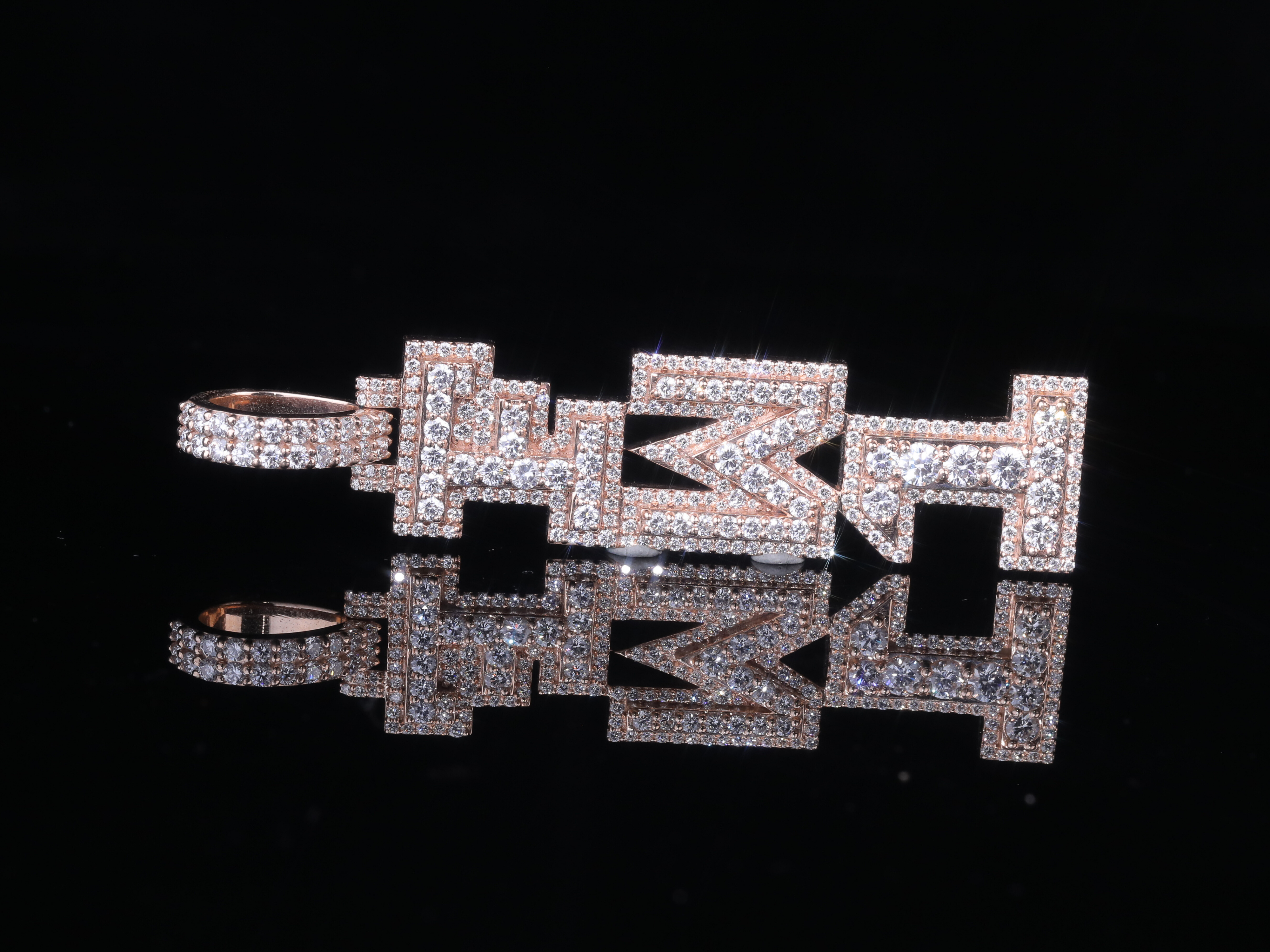 Diamond Initial Letter Pendant in Gold & Silver | 18K, 14K, 10K Custom Alphabet Pendant