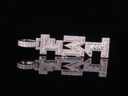 Diamond Initial Letter Pendant in Gold & Silver | 18K, 14K, 10K Custom Alphabet Pendant