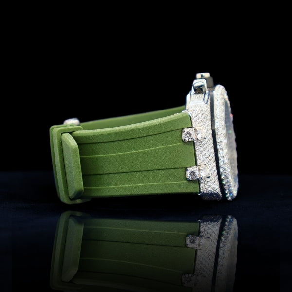 Moissanite AP inspire Green Glacier watch