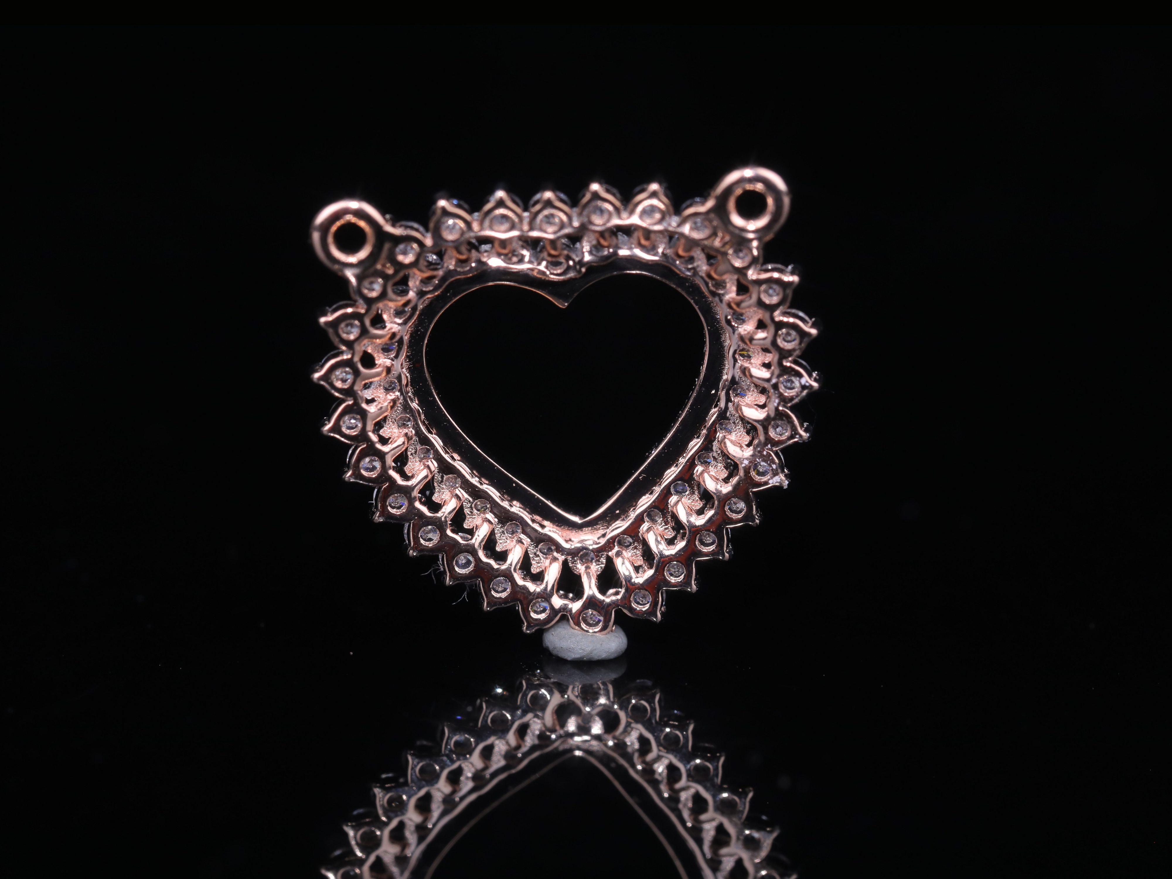 Luxury Diamond Heart Pendant Necklace | 18K, 14K, 10K Gold & Silver
