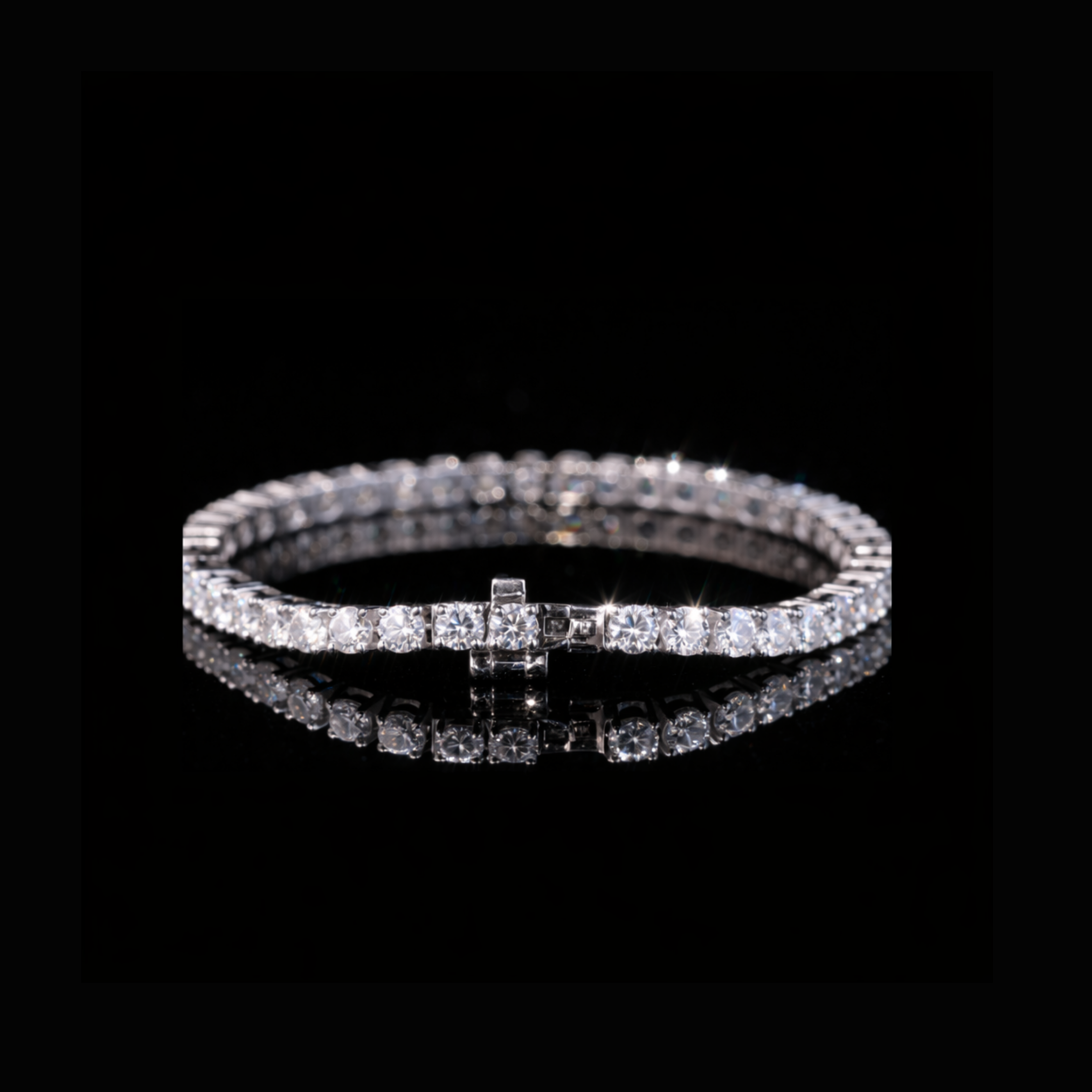 Solid Gold Diamond Tennis Bracelet – 10K 14K 18K Gold