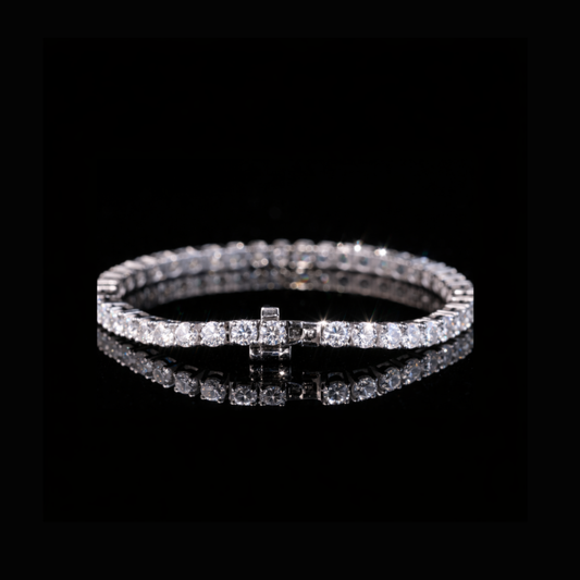 Solid Gold Diamond Tennis Bracelet – 10K 14K 18K Gold