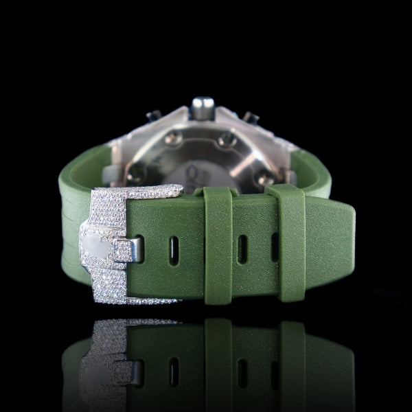 Moissanite AP inspire Green Glacier watch