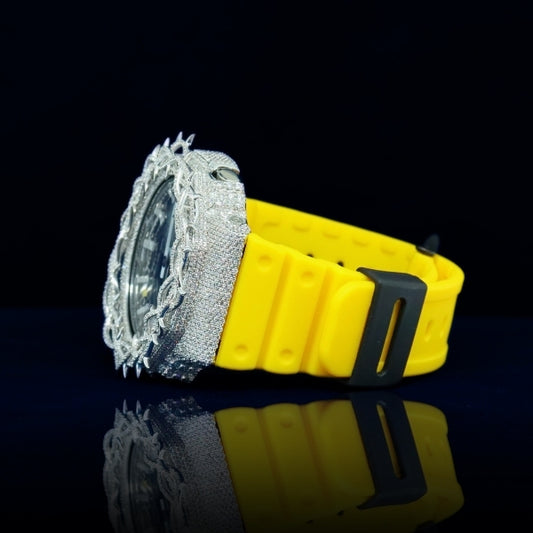 Moissanite G-shock customization Yellow Blaze watch