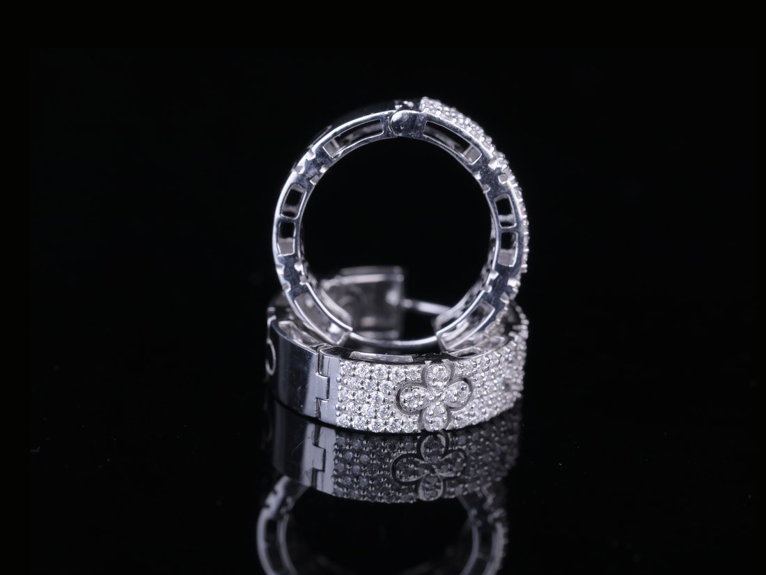 Luxury Pavé Diamond Band Ring | 18K, 14K, 10K Gold & Sterling Silver