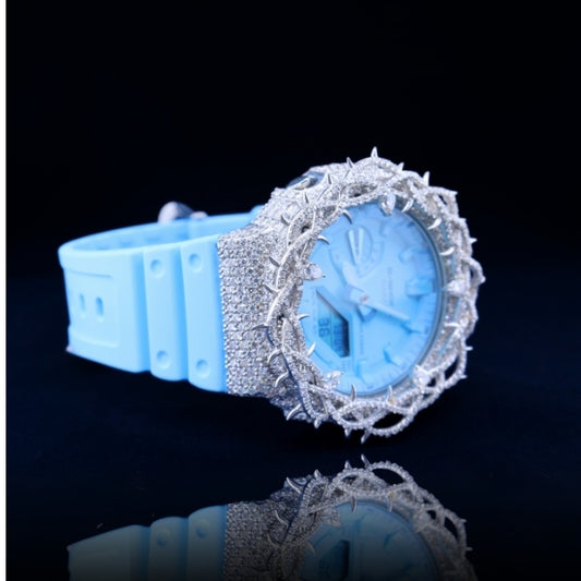 Moissanite G-shock customization Blue Frost watch (Copy)