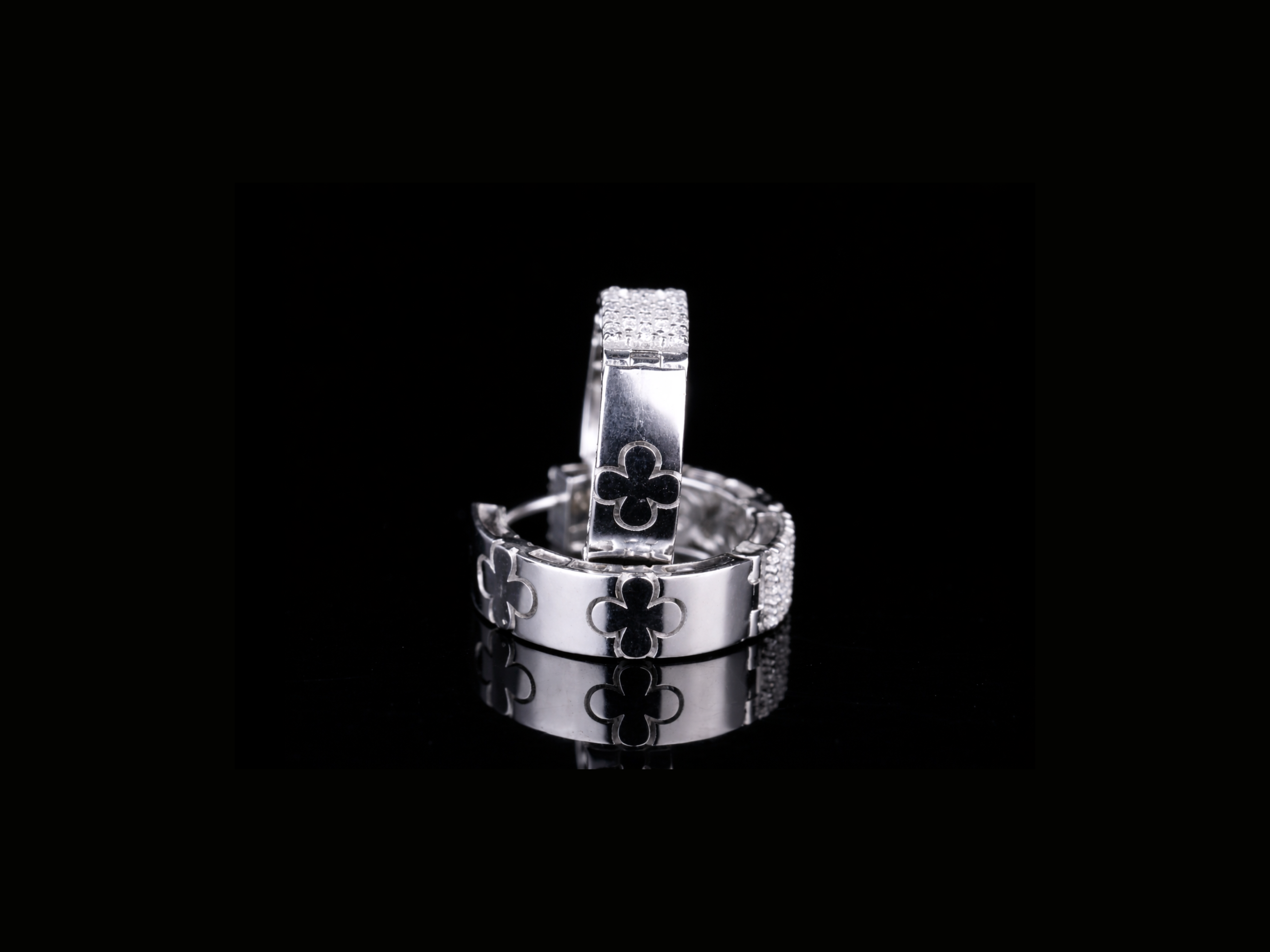 Luxury Pavé Diamond Band Ring | 18K, 14K, 10K Gold & Sterling Silver