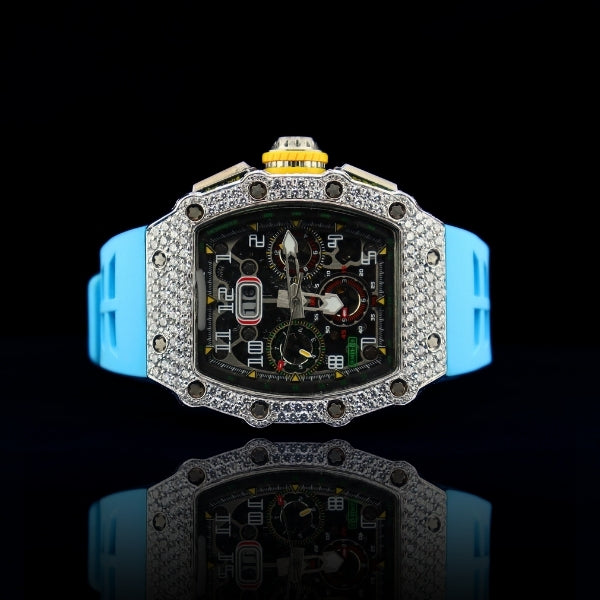 Moissanite Aqua  Blue Phantom