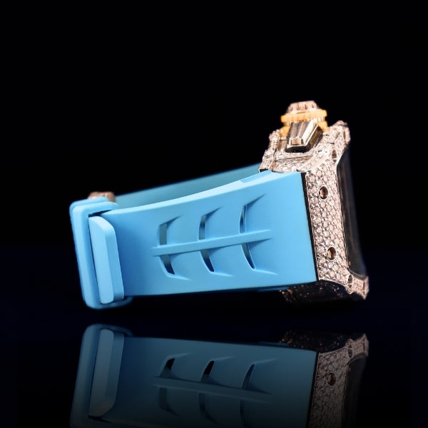 Moissanite Aqua  Blue Phantom