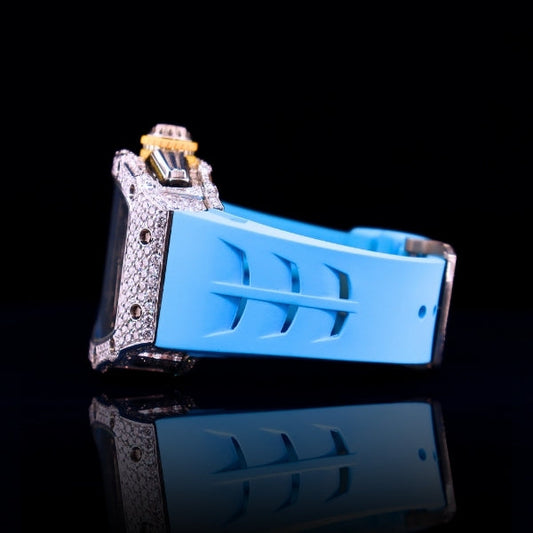 Moissanite Aqua  Blue Phantom