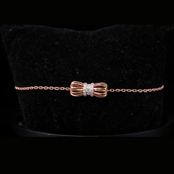 Diamond Bow Bracelet in Solid Gold – 10K, 14K, 18K & Sterling Silver Available