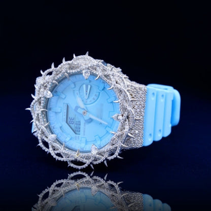 14k/18k Moissanite G-shock customization Neon Crown Luxury Timepiece