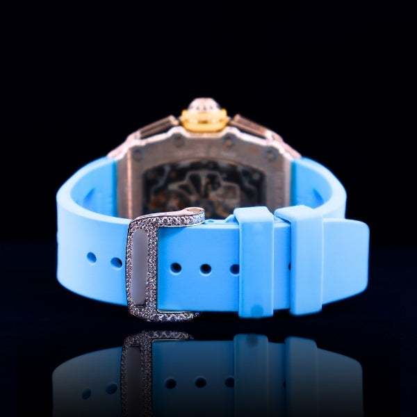 Moissanite Aqua  Blue Phantom