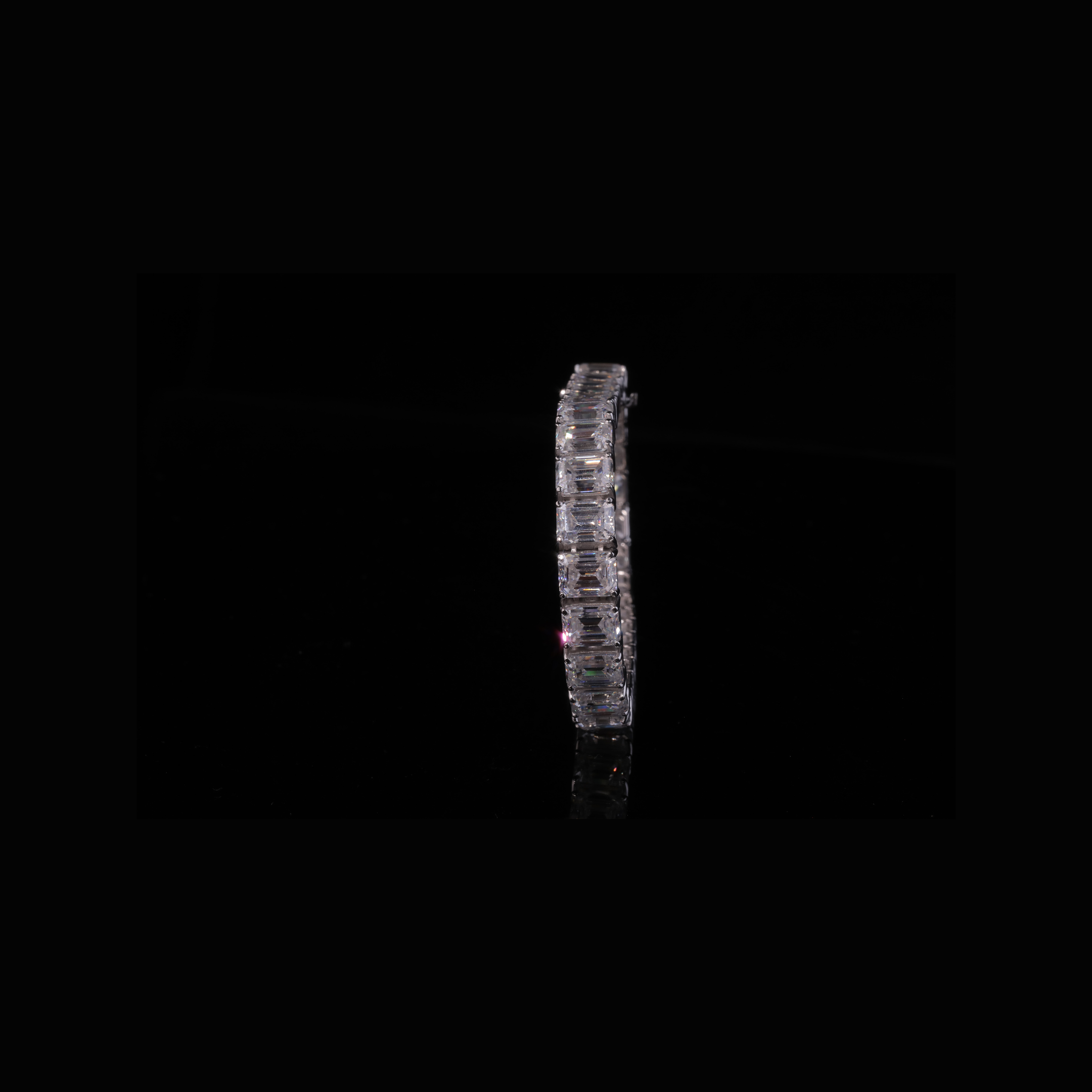 Emerald Cut Diamond Tennis Bracelet – Solid Gold 10K 14K 18K