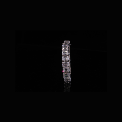 Emerald Cut Diamond Tennis Bracelet – Solid Gold 10K 14K 18K