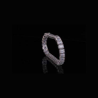 Emerald Cut Diamond Tennis Bracelet – Solid Gold 10K 14K 18K