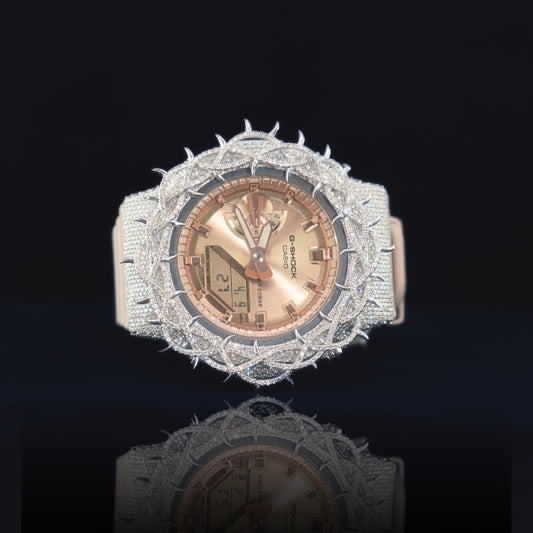 Moissanite G-shock Rose Thorn Iced Phantom