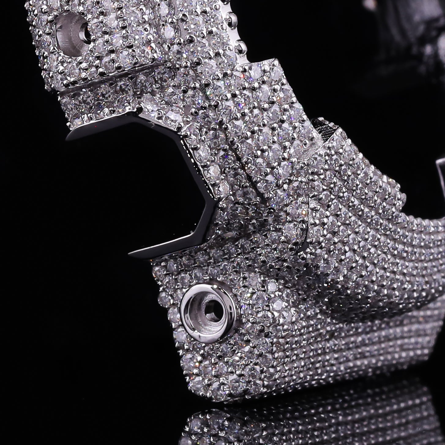 Fully Iced Moissanite G-Shock Bezel