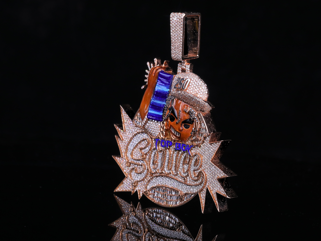 Custom Diamond Hip Hop Pendant in Gold & Silver | 18K, 14K, 10K Iced-Out Luxury Pendant