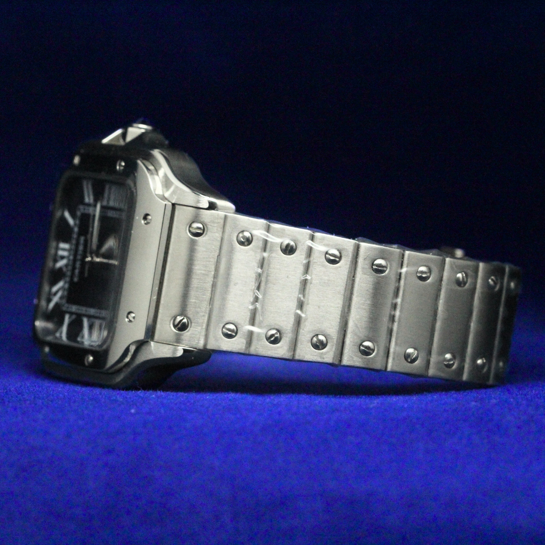 BLACK ROMAN SQUARE CASE WATCH